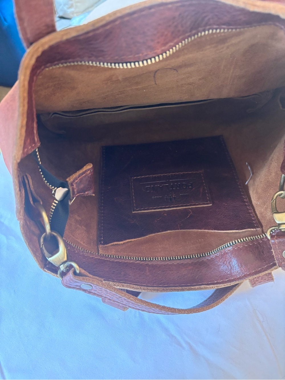 Brown Leather Convertible Shoulder Tote - Timeless Everyday Carry - Picture 7 of 8